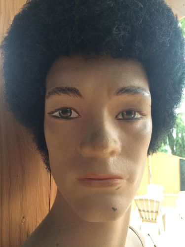 VINTAGE ANTIQUE--  rare male/teenager/ afro ---MANNEQUIN -- Mid 1900&#039;s complete