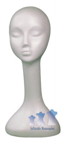 Long Neck Female Head, Styrofoam White