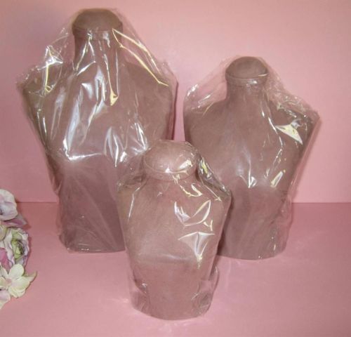 Brighton set of three bust mannequins neck form for jewelry display  new for sale