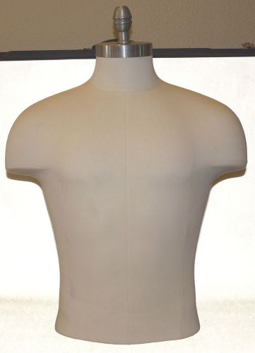 Male Cloth Mannequin Torso Pinnable with Brushed Nickle Top - high quality
