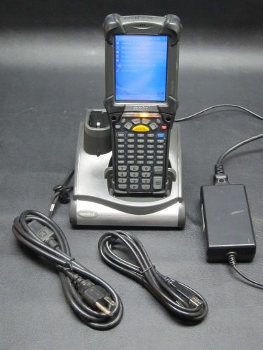 SYMBOL Motorola MC9090-GK0HJEFA6WW Wireless Barcode Scanner w/ Adapter &amp; Cradle