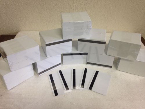 1000 x white ultra pvc cards - loco magstripe 2 track - cr80 .30 mil new sealed for sale