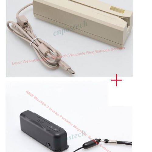 Msr609 magnetic card reader writer encoder + portable  mini400 dx4 credit bundle for sale