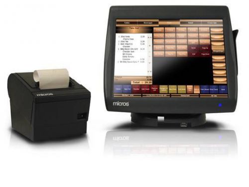 MICROS POS Complete System 3 WS5A Terminals, Thermal Printers, Back Office PC!