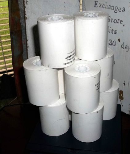 10 new 2 &amp; 1/4 inch credit card machine thermal paper roll   80ft for sale
