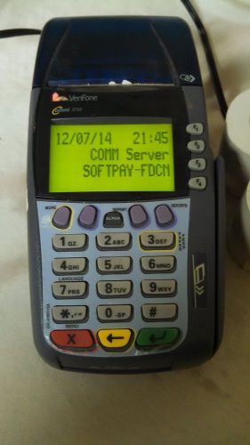 VeriFone Credit Card Machine Reader Swiper Omni 3750 with Power Cords - Paper