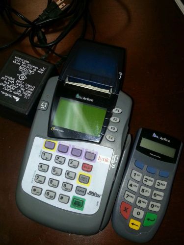 Verifone vx 570 credit card dial-sc-pci terminal machine w/pin pad for sale