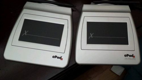 Two ePad II (Epadlink Electronic Signature Pads) and three credit card swipers.