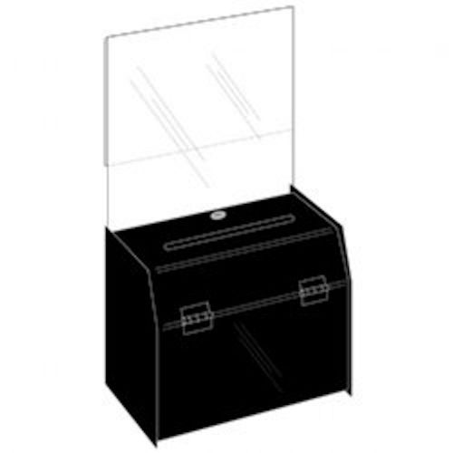 9x7x6 black locking ballot box sign holder      lot of 6      ds-sbbl-976h-blk-6 for sale