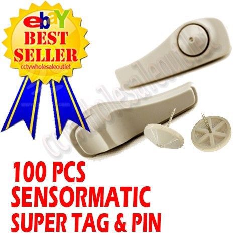 SENSORMATIC 100 SUPER TAGS &amp; 100 PINS