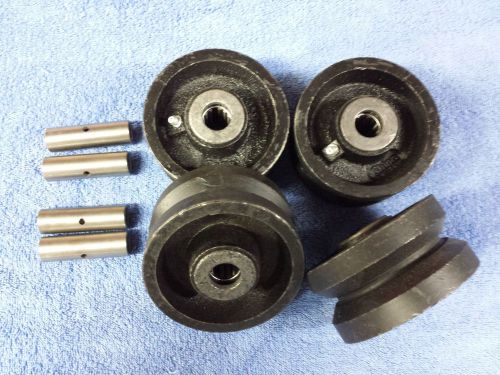 Band saw mill DIY Bandmill carriage wheels sawmill v groove rollers rail casters