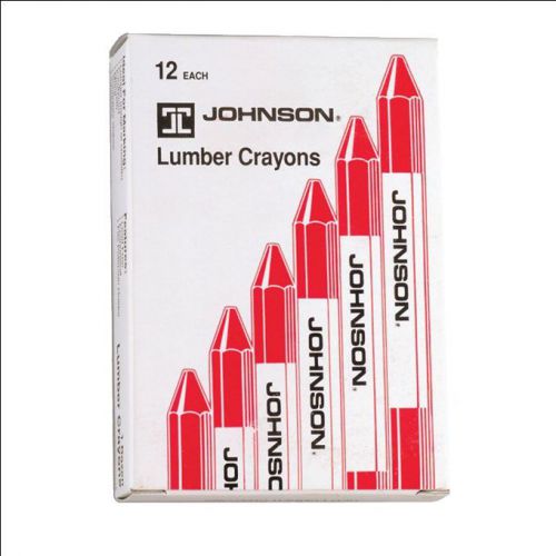 Johnson Lumber Crayons Pack of 12 - Red Model 3512