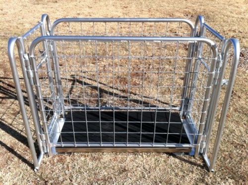 1,000 lb Livestock Scale Hog Goat Sheep Alpaca Pig Farm Scale with Cage
