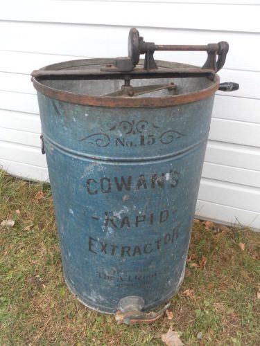 RARE VINTAGE HONEY EXTRACTOR COWAN&#039;S RAPID EXTRACTOR NO.15 A.I. ROOT CO. WORKING