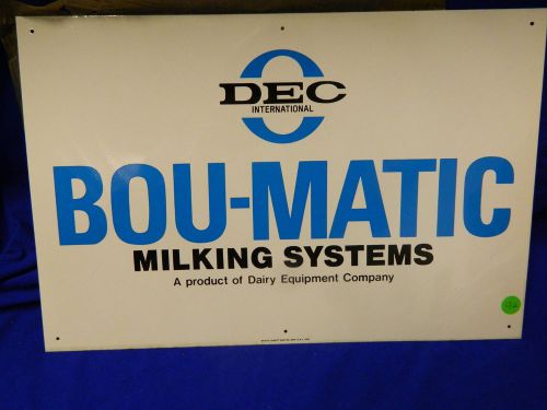 ORIGINAL VINTAGE METAL BOUMATIC SIGN 1983, NEW