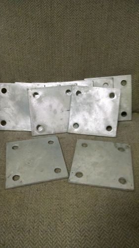 6X6 Heavy Galvanized Stanchion Plates for temporary chain link fence 1/4&#034; Thick