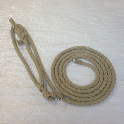 12mm  new traditonal natural hemp cattle halters with ring, cattle, uk made