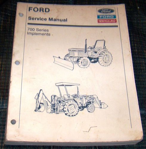 Ford New Holland Service Manual 700 Series Implements
