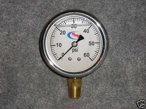 0-60 liquid filled pressure gauge air water hydraulic for sale