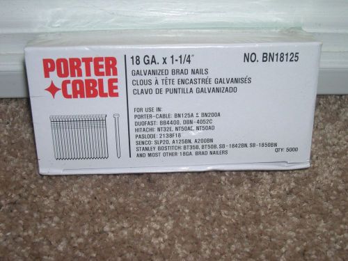 Porter Cable 2 packs of  18 GA. x 1-1/4&#034; Galvanized Brad nails ~ never opened