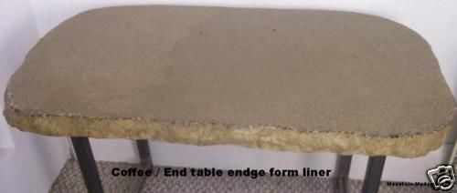 Concrete Split Granite Coffee / End table Edge Form 2&#034;