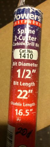 Powers fasteners  carbide drill bit, 1/2&#034; x 22&#034; x 16.5&#034; -  1410 - masonry for sale