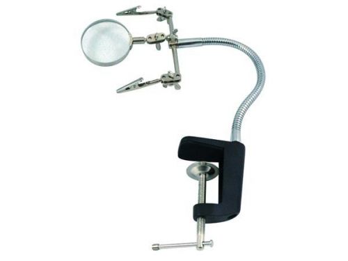 VELLEMAN VTHH5 HELPING HAND WITH MAGNIFIER - CLAMP