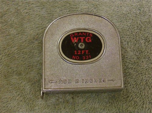 VINTAGE GRANTS WTG  NO. 331 12 FT. TAPE MEASURE U.S.A.