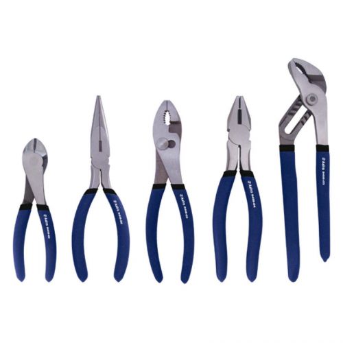 Astro Pneumatic New 5pc Assortment Long Nose, Cutting, Linesman Pliers Tool Set