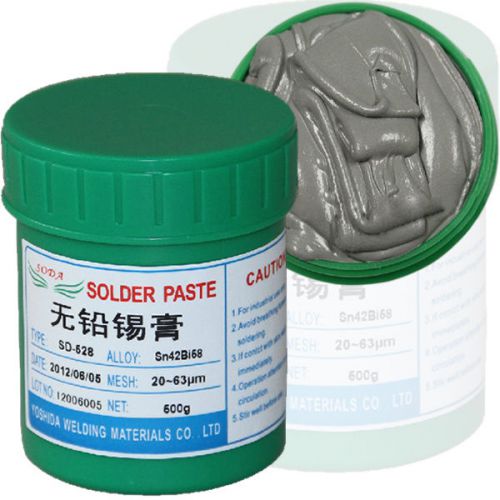 500g Sn42Bi58 SD-528 Low Temperature Lead-free Solder Paste Cream Welding Paste