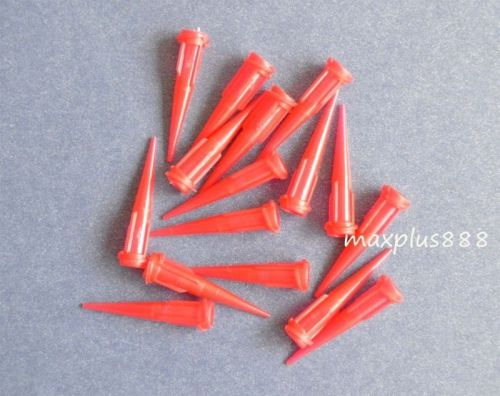 100pcs TT Blunt dispensing needles plastic tapered tips 25Gauge Red