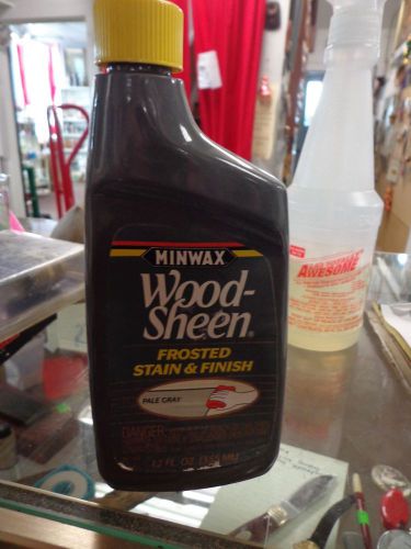 Minwax wood sheen frosted stain &amp; finish pale gray 12 oz for sale