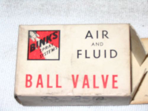 #83-2614 3/8&#034; Vintage BINKS ball valve air fluid NOS new paint Made USA old