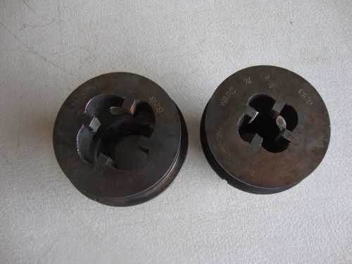 Vintage montgomery wards ratchet 1/2&#034; &amp; 1&#034; pipe threading die heads drw 6213 for sale