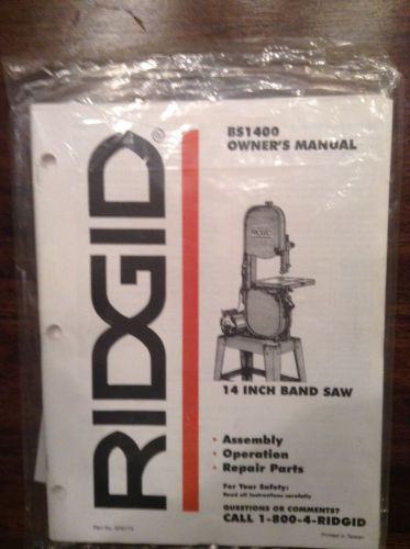 ridgid model BS1400 owners manual