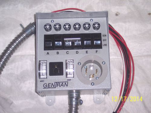 Gentran reliance controls 30216 6 circuit 30 amp power gerneratortransfer switch for sale