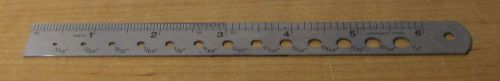 Stainess 6 inch Ruler with a Drill Guide