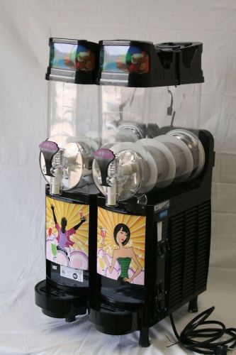 New Black Faby 2 Bowl 3/4 HP Frozen Drink Machine
