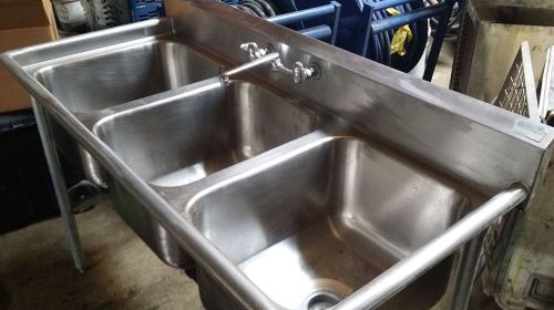 Commercial Stainless Steel (3) Compartment Sink (Advance Food Service Equipment)