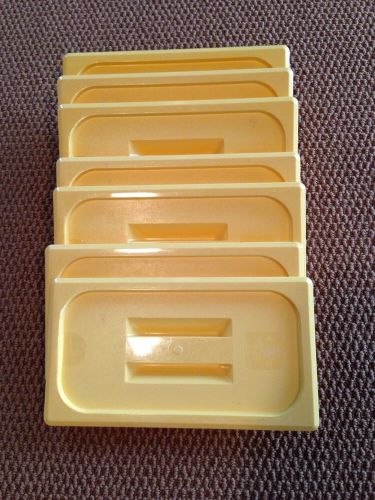 LOT OF SEVEN (7) Continental Silite 1/3 Size Polycarbonate Solid Pan Lid Cover