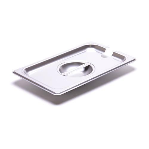 Fourth-size 119-169 steam table pan slotted cover 24 gauge pan 1 each for sale