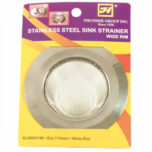 1 PC Rust Resistant Stainless Steel Sink Strainer Fine Mesh Wide Rim 4.5&#034; NEW