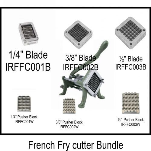 French Fry Cutter Bundle, 1/4&#034;, 3/8&#034;, 1/2&#034;,