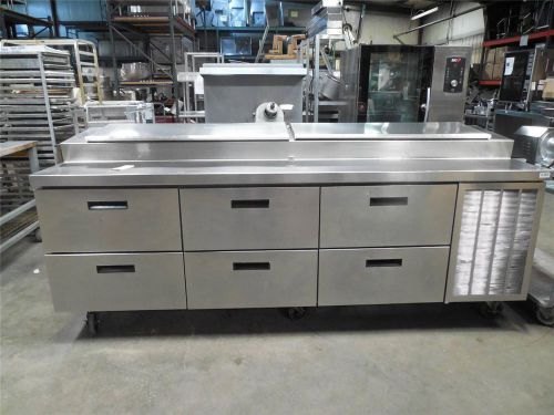 Delfield 99&#034; prep table w/ 6 drawers-model 18699pt-clean, clean, clean for sale