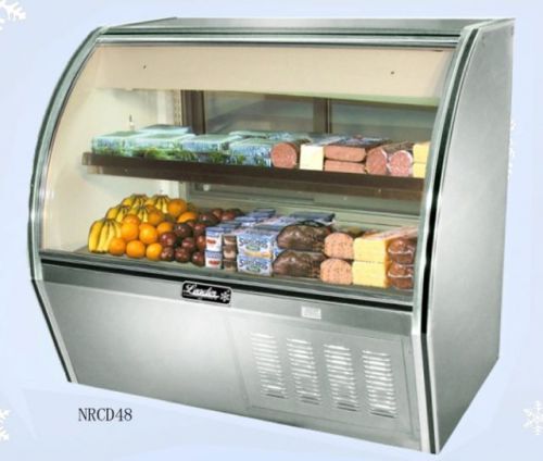 Brand new! leader nrcd48 - 48&#034; curved glass deli display case counter height for sale