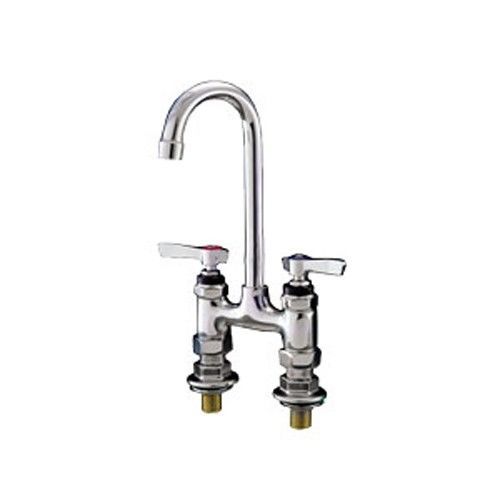 Encore deck mount faucet w/ 4&#034; centers and 3-1/2&#034; rigid gooseneck spout for sale
