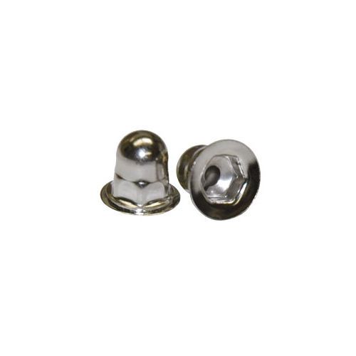 CHG 10-24 Bright Nickel Locknut | Hex Nut/Lockwasher | (50 Pack)