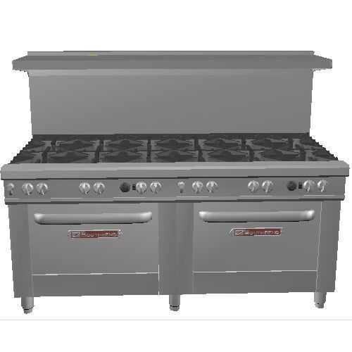 Southbend 4721DD Range, 72&#034; Wide, 12 Non Clog Burners with Standard Grates (33,0