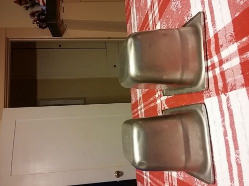 Lot of 2 vollrath 1/9 size stainless steel steam table pan 4&#034; deep nsf compliant for sale