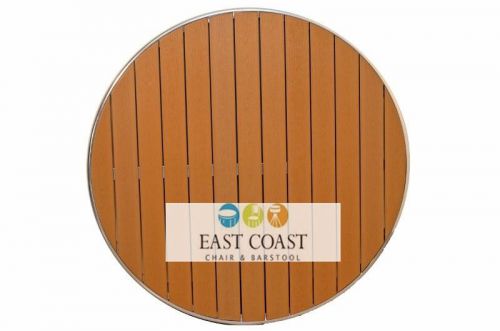 New 24&#034; round gulf coast aluminum poly-teak outdoor restaurant table top for sale